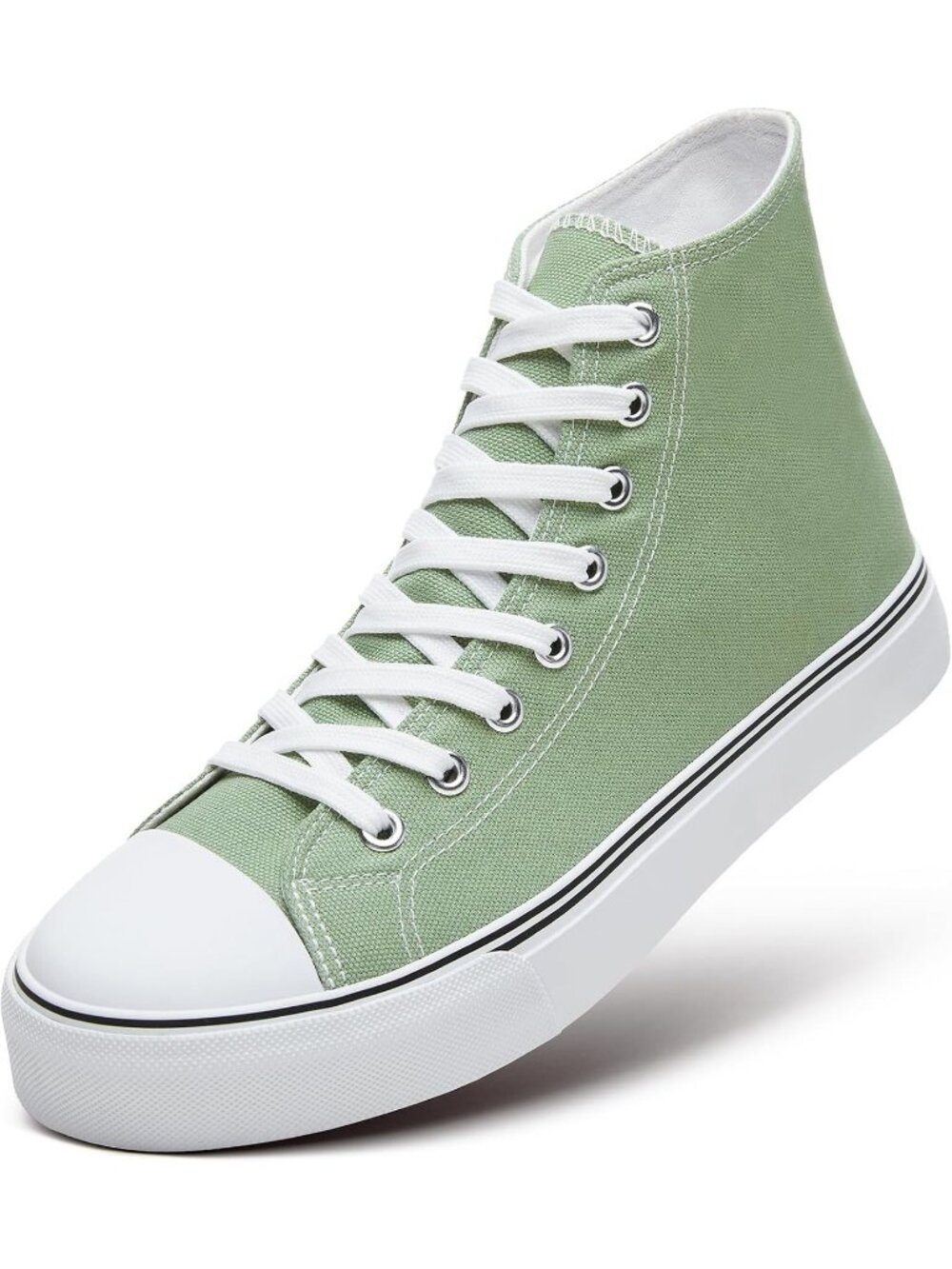 Men's Green Tennis Shoes Classic Lace Up High  Top Athletic Running Sneakers